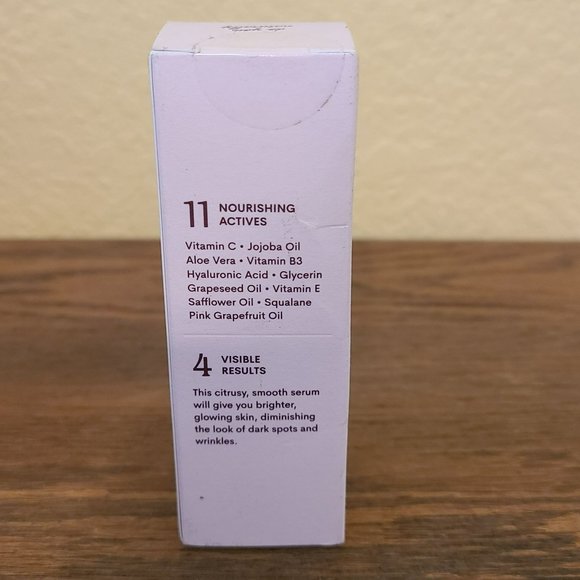 Fleur & Bee Vit C Serum w Hyaluronic Acid Vit E Vegan Anti Aging Wrinkle Reducer - Picture 4 of 5